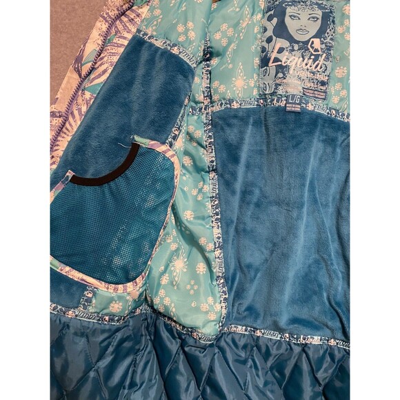Liquid Venture Snowboard Jacket Girls Large Purple Teal Teen Geometric Insulated - Picture 12 of 16